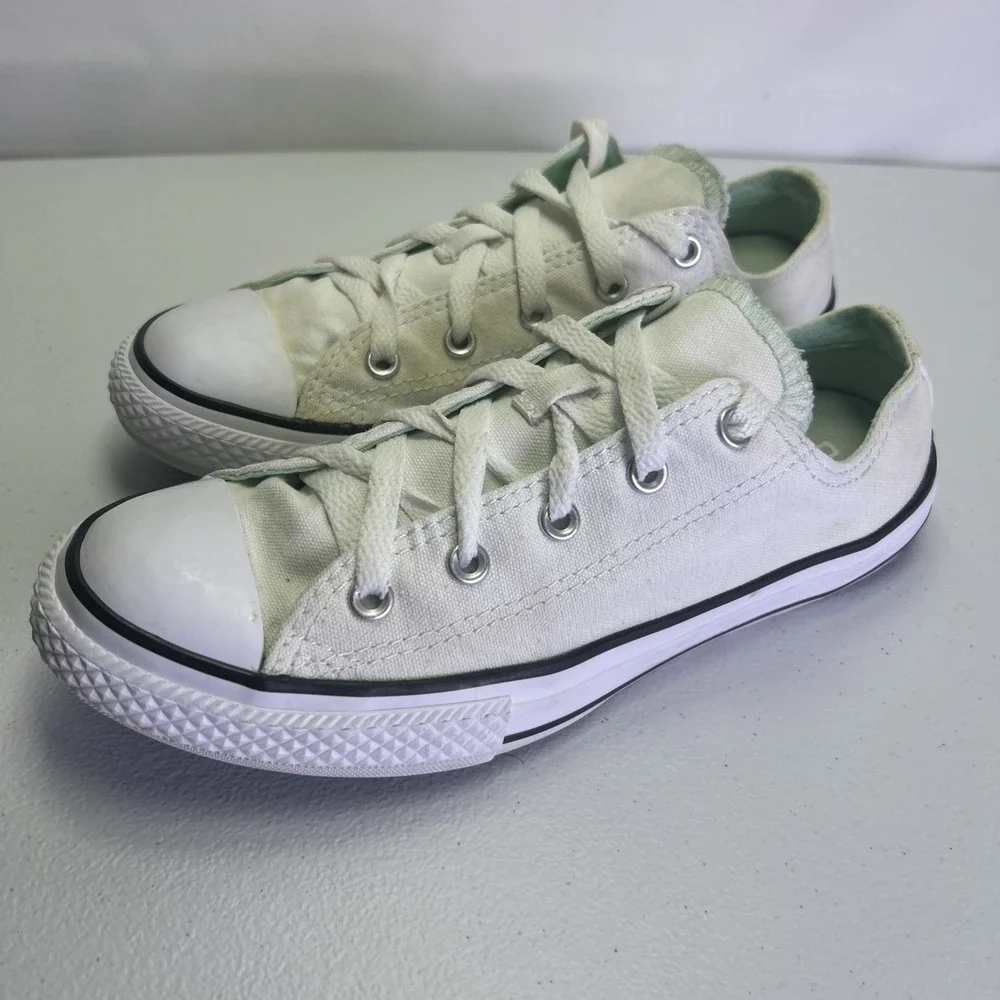 Converse All Star Low Mint Green Youth Size 4 Women's Size 6 Pastel Canvas Ox